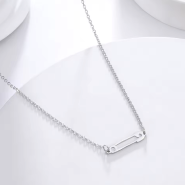 Safety Pin Clip Pendant Necklace